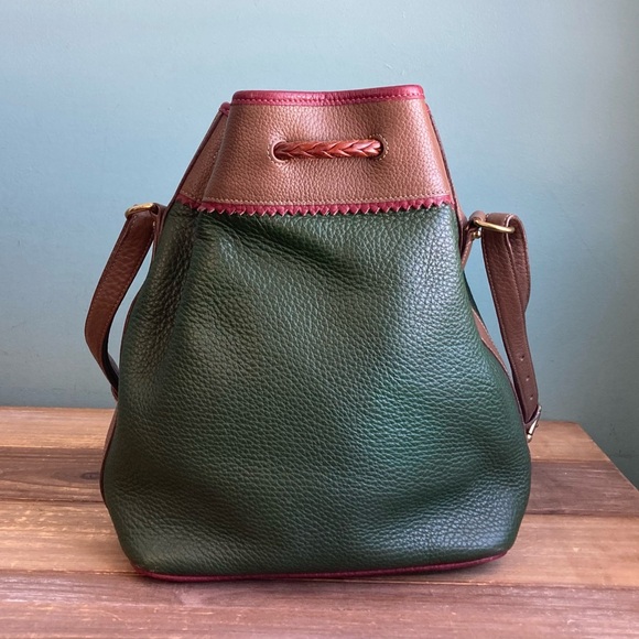 Vintage Dooney & Bourke Teton Drawstring Leather Bucket Bag - Picture 2 of 10